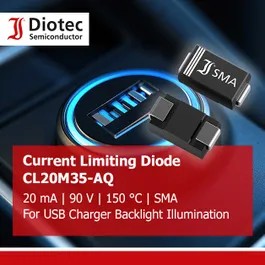 CL20M35-AQ - Current Limiting Diode 20 mA | 90 V | 150 °C | SMA For USB Charger Backlight Illumination